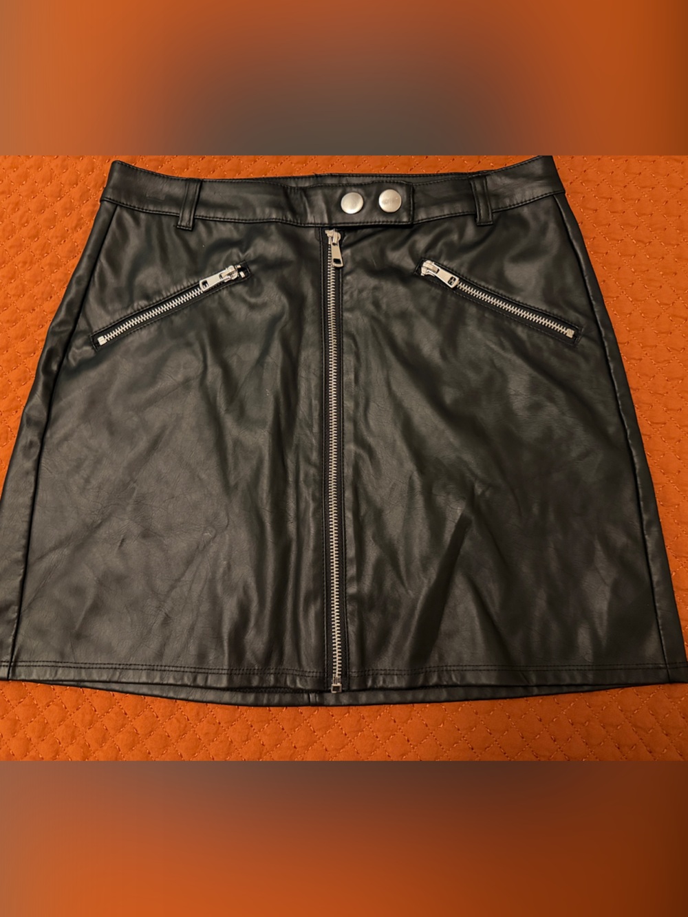 wild fable Black Faux mini Leather Skirt